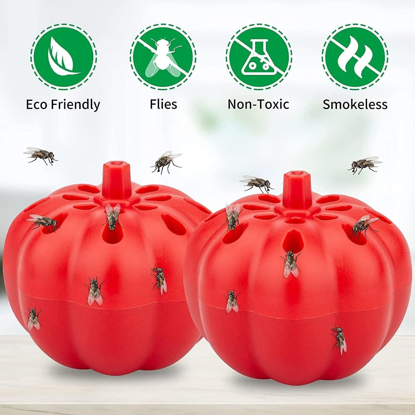 Fruit Fly Traps Pumpkin Shape Frost for Your Home (Pack of 2)